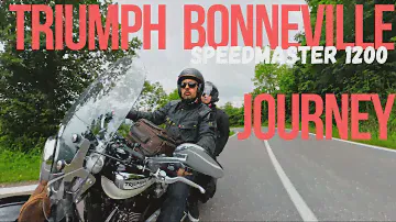 Riding a Triumph Bonneville Speedmaster 1200 in Italy. A tea in the wood. Silent vlog.