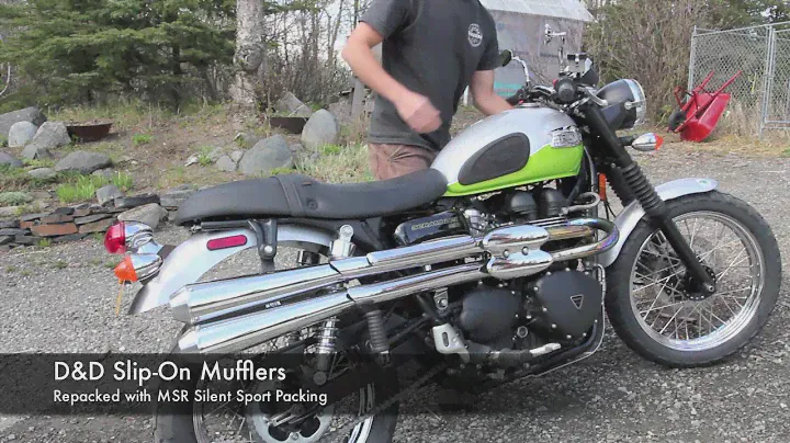Triumph Scrambler exhaust with D&D Slip-on Mufflers