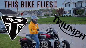 Triumph Rocket 3R Exhaust and Tune Reaction! (POV RIDE)